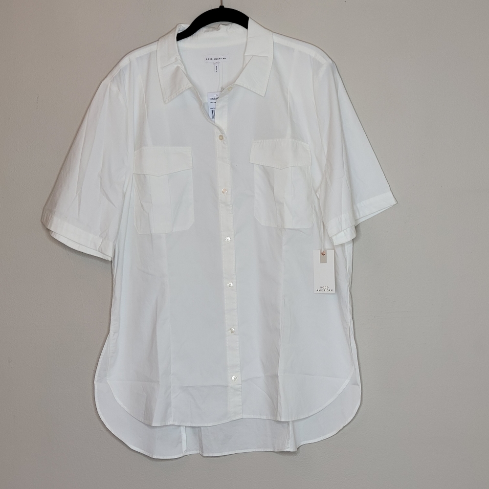 NWT GOOD AMERICAN CINCHED TUNIC SHIRT - Picture 6 of 16